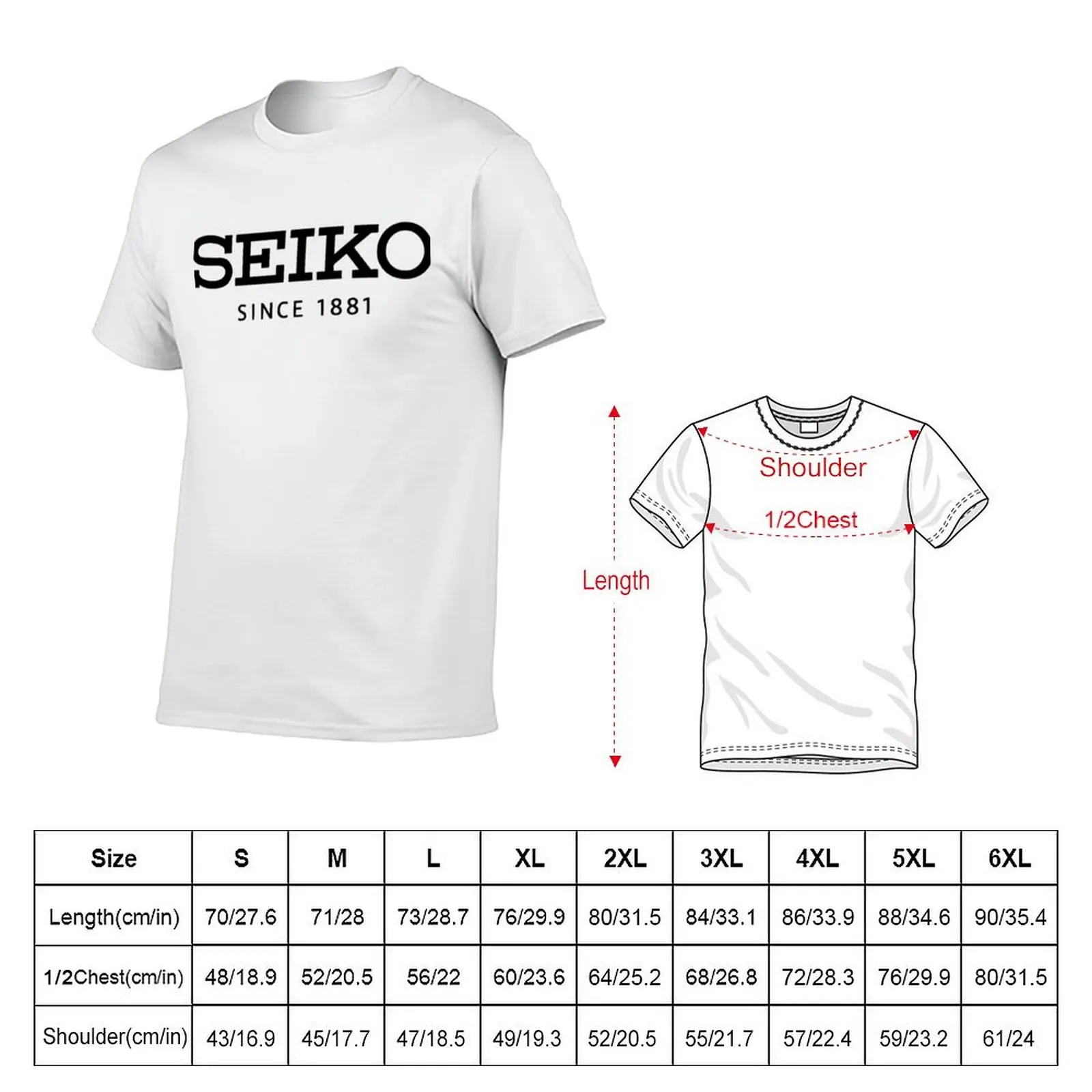 Seiko T-Shirt Casual Streetwear Short Sleeve Tee