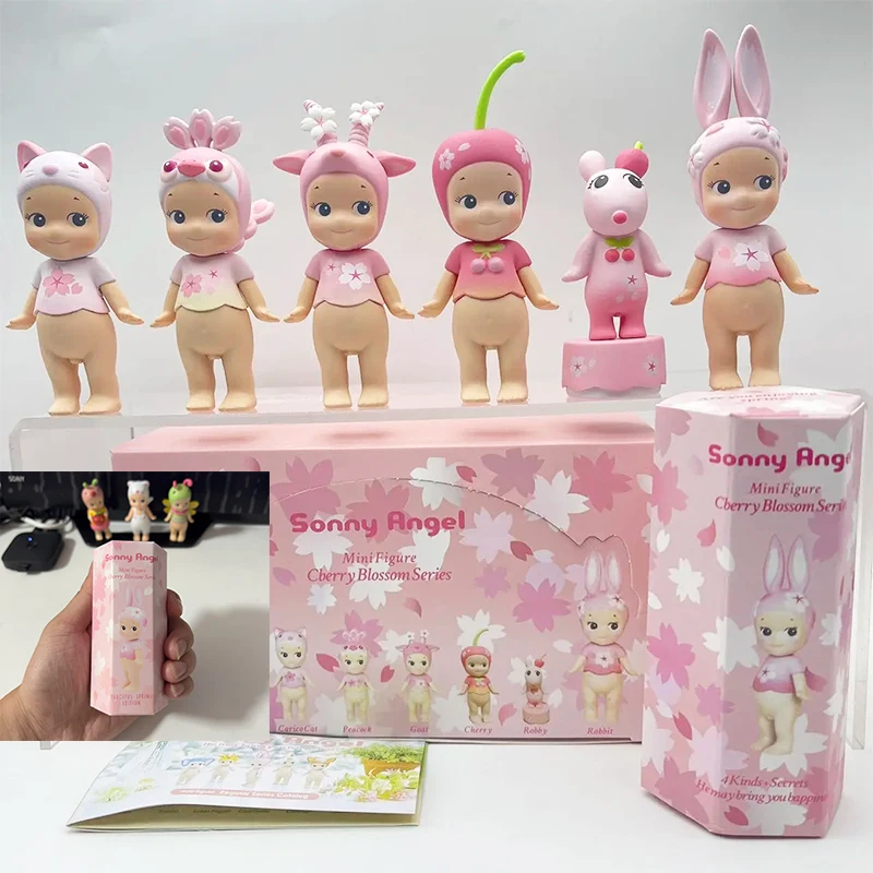 

Hot New Angel Mini Figure Cherry Blossom Series Blind Box Ornaments Cute Light Pink Angel Christmas and Birthday Gifts