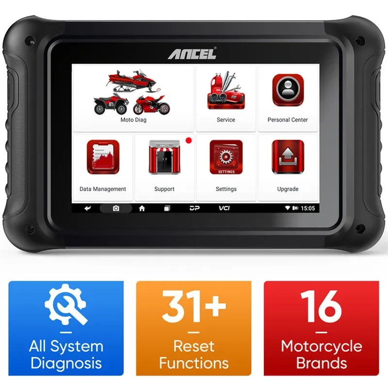 Industrial Machinery ANCEL MT700 Motorcycle Full System Tester Motorcycle Diagnostic Tool Maintenance Tool Overseas Version