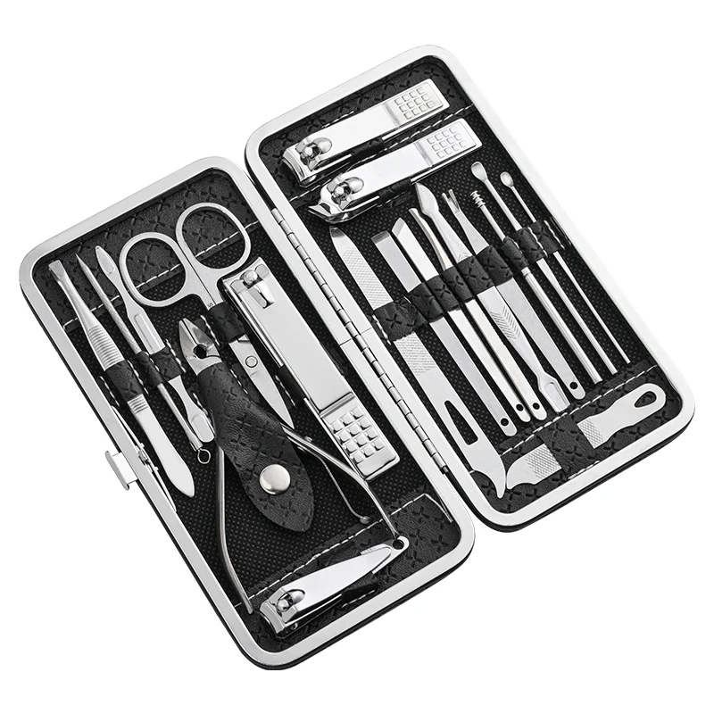 Home Nail Clipper Set Van 18 Stuks Groot Grootte Dode Huidtang Diagonaal Om Dode Huid Kleine Wenkbrauw Clipper Lederen Mouw