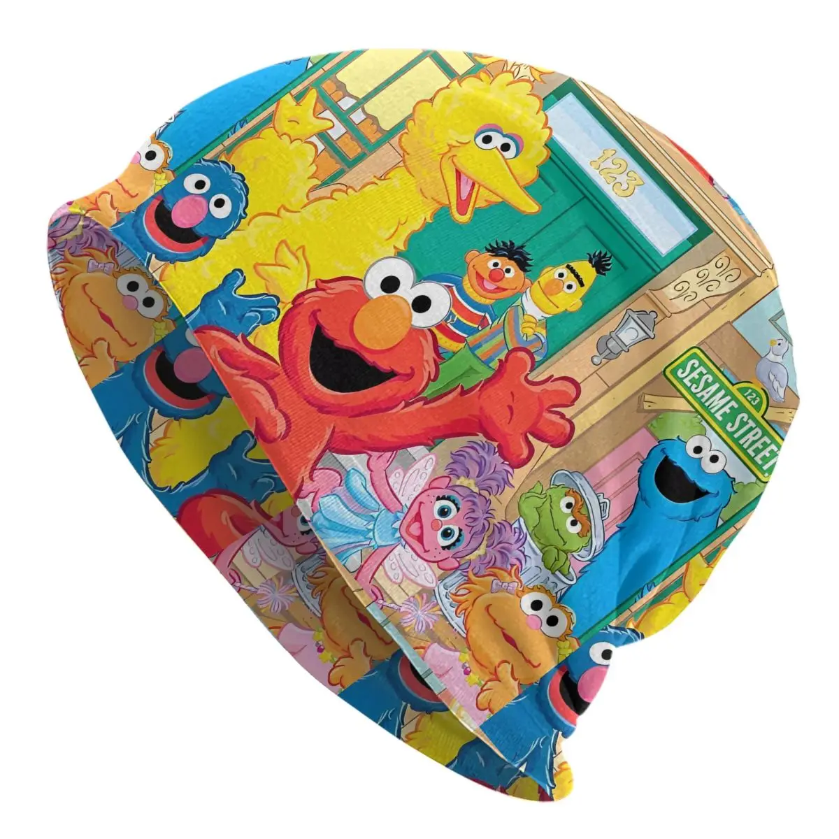 Comedia s-sésamo Street gorras Barrio Sésamo dibujos animados Vintage hombres mujeres calle Skullies gorros sombreros verano cálido gorro de doble uso