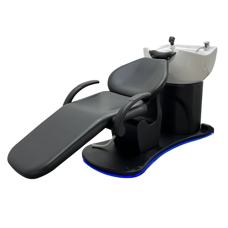 

Barber shop multi-functional semi-reclining electric lift beauty flush shampoo bed