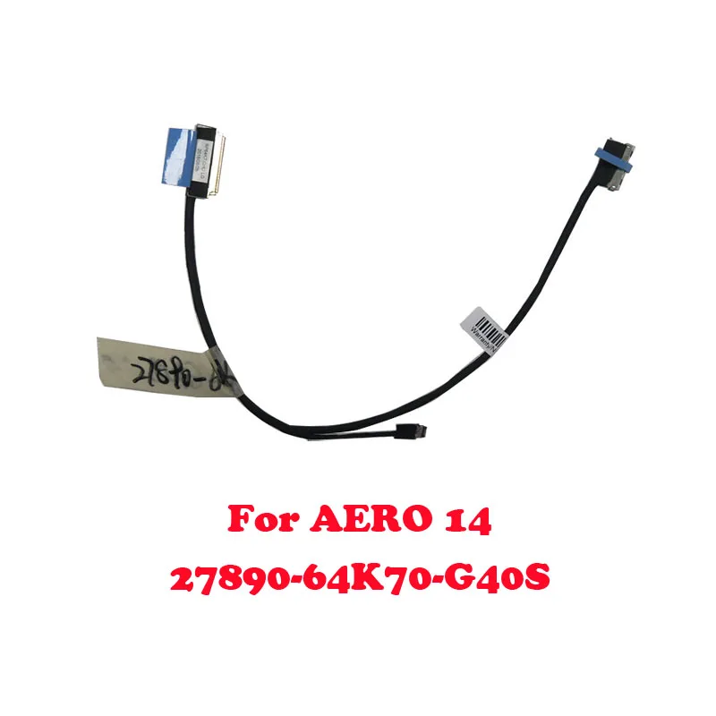 

Laptop LCD Cable For Gigabyte For AERO 14 RP64K7 27890-64K70-G40S RP64K7 QHD Cable 40PIN For LG screen New