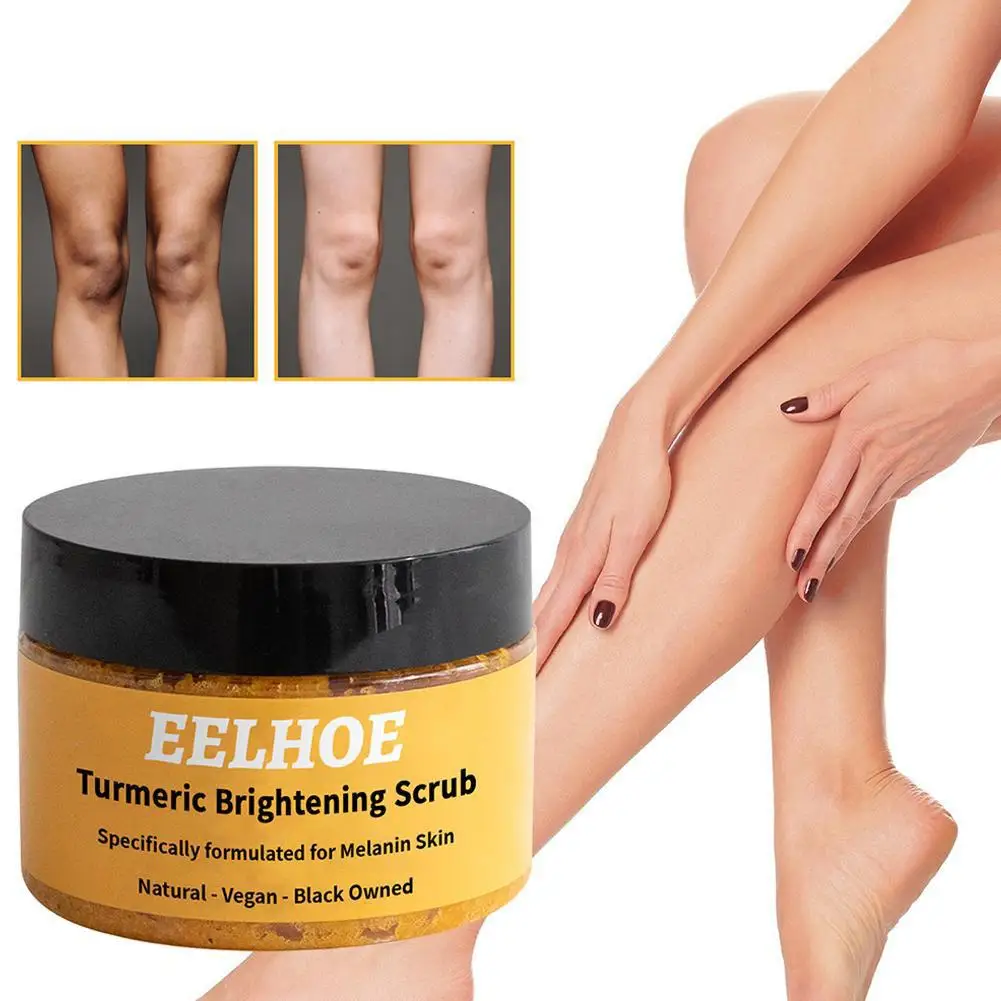 Turmeric Body Scrub Lightening Exfoliate Removal Dark Cleansing Spots Pore Care Brighten Skin Smooth Skin Whitening V7O2