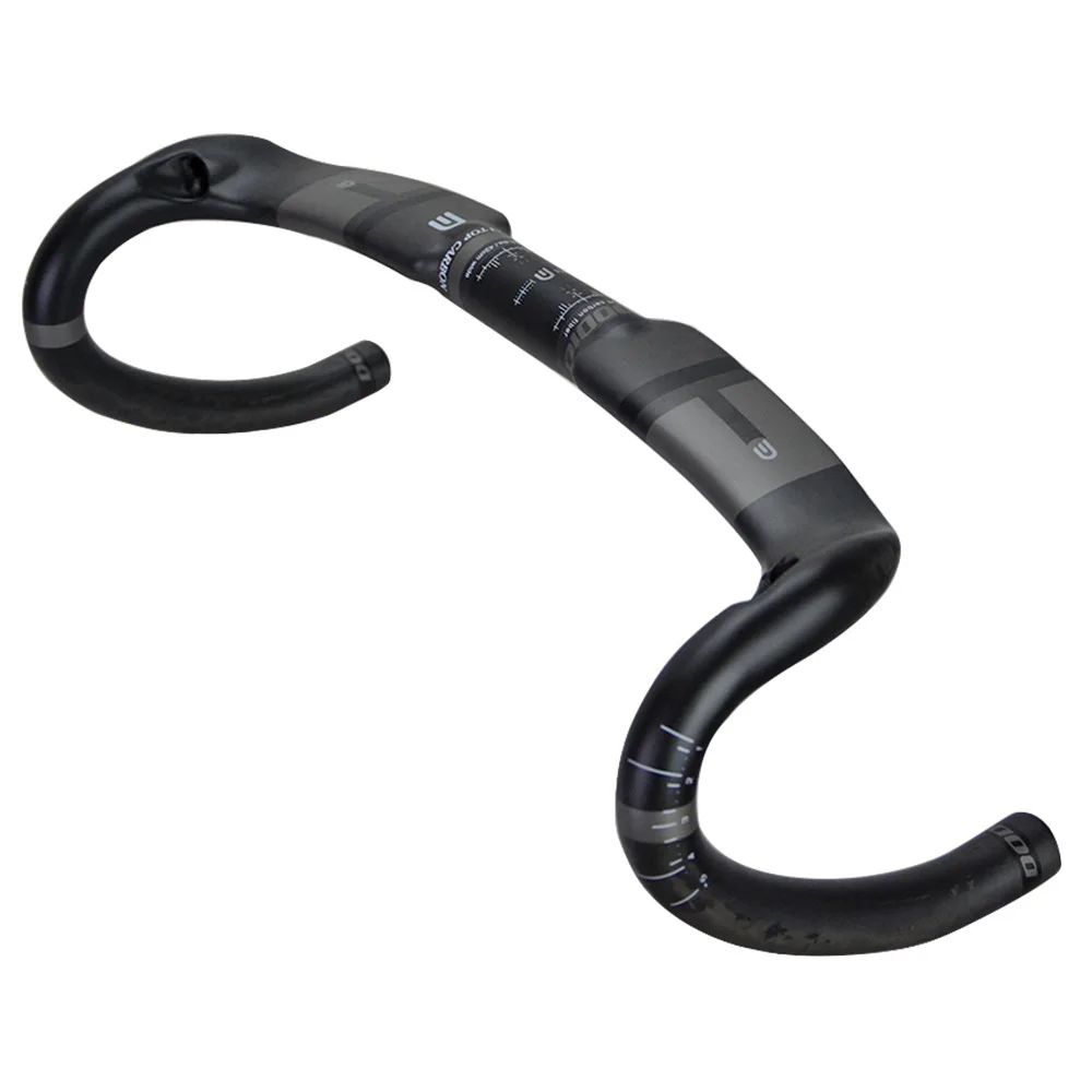 Superlogic Carbon Fiber Bicycle Handlebar Reduce Resistance Bent Bar Strengthen Bike Parts 400/420/440mm Inner Routing UD Matte