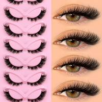 Veltrinay Cat Eye Lashes Natural Fake Lashes Winged End Eye Elongated Eyelashes Faux Mink Eyelashes False Lashes Makeup