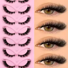 Veltrinay pestañas de ojo de gato pestañas postizas naturales pestañas alargadas de extremo alado pestañas postizas de visón maquillaje de pestañas postizas