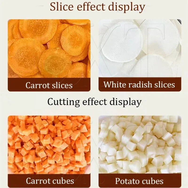 Multifunctional Vegetable Cutter Fruit and Vegetable Slicer Commercial Household Carrot Potato Onion Granular Dicer Machine 100W