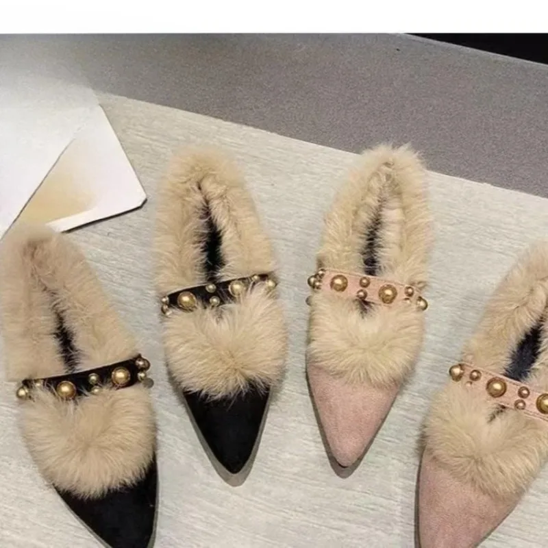 Pointed-toe Women's Fall-winter Outerwear 2026 New Style Insulated Chunky Heel Fashionable Sneakers view 3