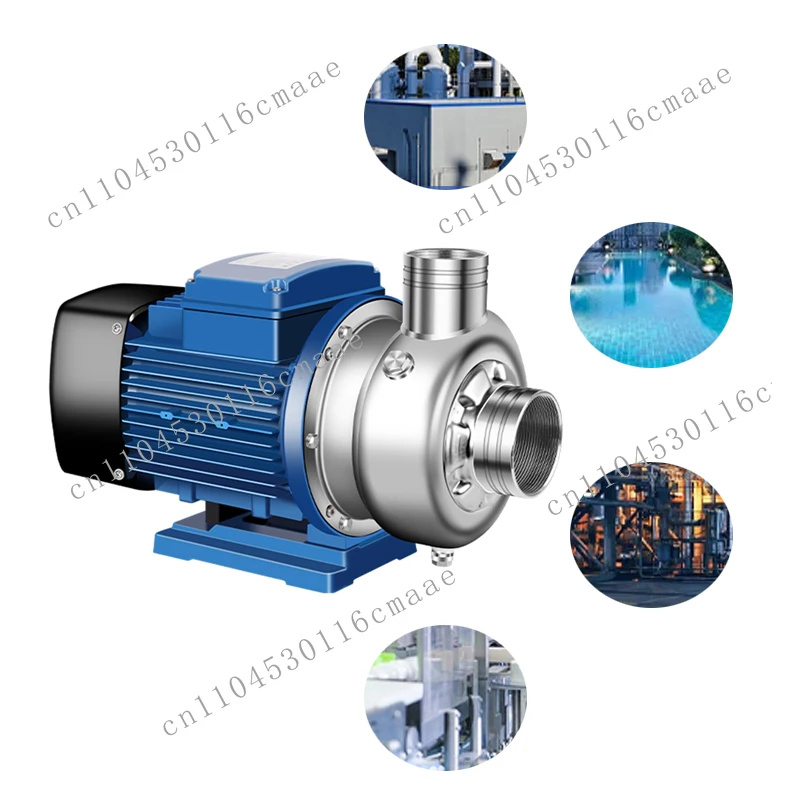 Water Pump 1100W/750W Semi-Open Impeller 304 Stainless Steel Centrifugal Pump Anti-Corrosion Acid and Alkali Resistant