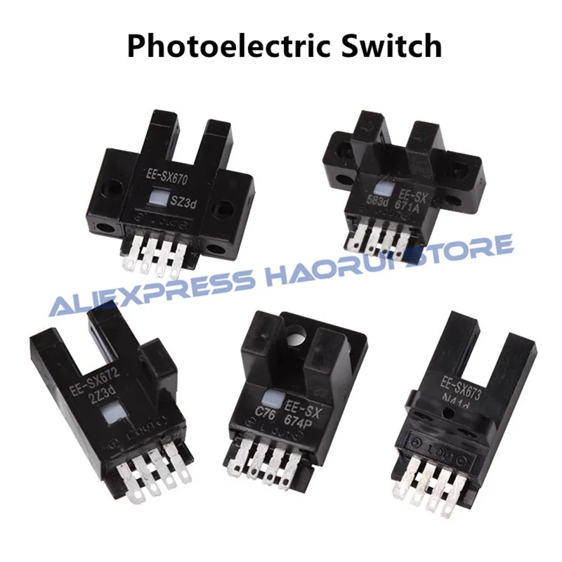 1Pcs Photoelectric Switch Sensor EE-SX670 EE-SX671 EE-SX672 EE-SX673 EE-SX674 EE SX670A SX671A SX672A SX670P EE-SX672R EE-SX674P