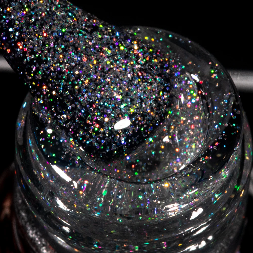 KODIES 젤 레이저 다이아몬드 탑 코트 UV 젤 매니큐어 15ML 닦아내지 마세요 크레이지 탑 젤 마감 세미 퍼머넌트 브릴로 크롬 글리터 믹스