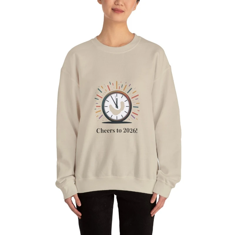 

Толстовка Cheers To Clock, осенне-зимняя толстовка 2026, цели, новогодняя мотивация, сохраняющая тепло, одинаковые толстовки, пуловер с длинными рукавами