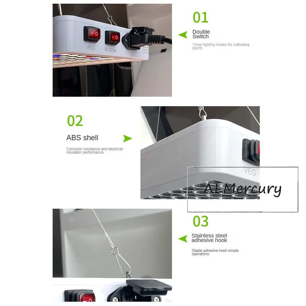 Imagem -05 - Planta Impermeável de Espectro Completo Cresce a Luz Luz de Plantio Estufa Poupança de Energia Flor 45w 90w