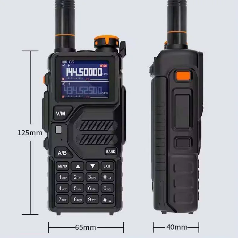 K5 Plus portátil multibanda 10 watts 999 canais tela colorida de 1,77 polegadas walkie-talkie adequado f