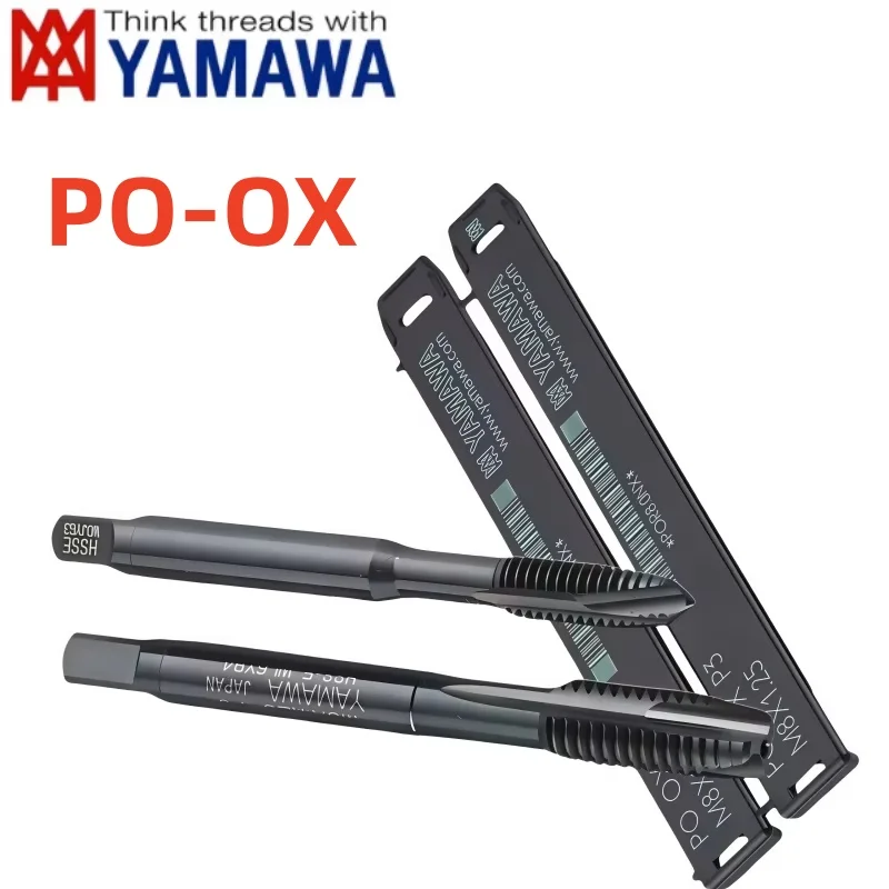 YAMAWA  For Steel INOX HSSE Standard Fine Spiral Pointed Tap PO-OX M1M2M3M4M5M6M7M8M10M11M12M14M16M18M20M22M24 Thread Taps