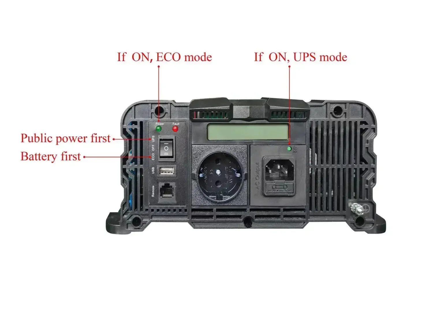 2000w 12v 24v 48v dc to ac 110v 120v 220v 230v Off Grid Pure Sine Wave Power inverter with bypass function