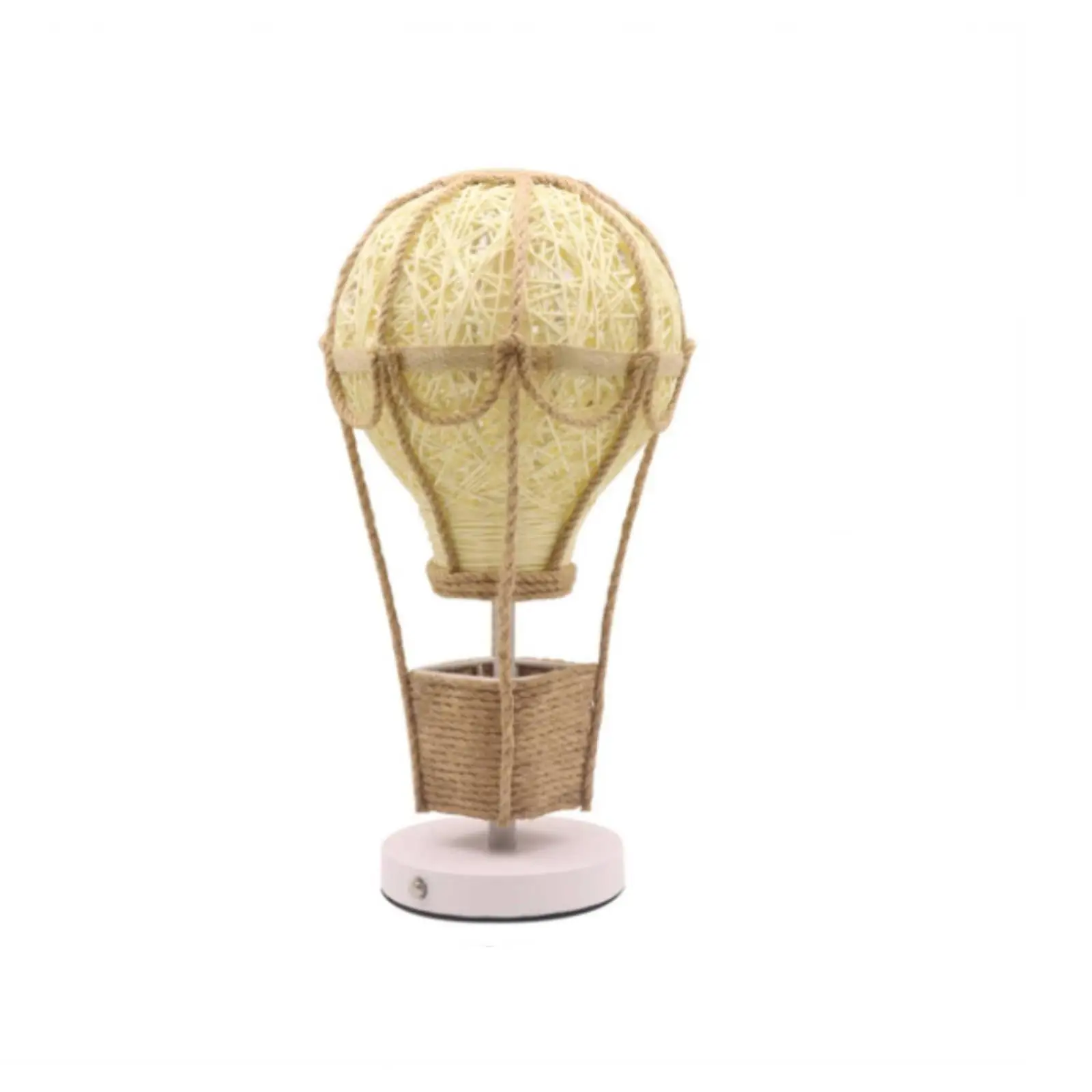 Hot Air Balloon Table Lamp Whimsical Hot Air Balloon Lamp Handwoven for Nursery