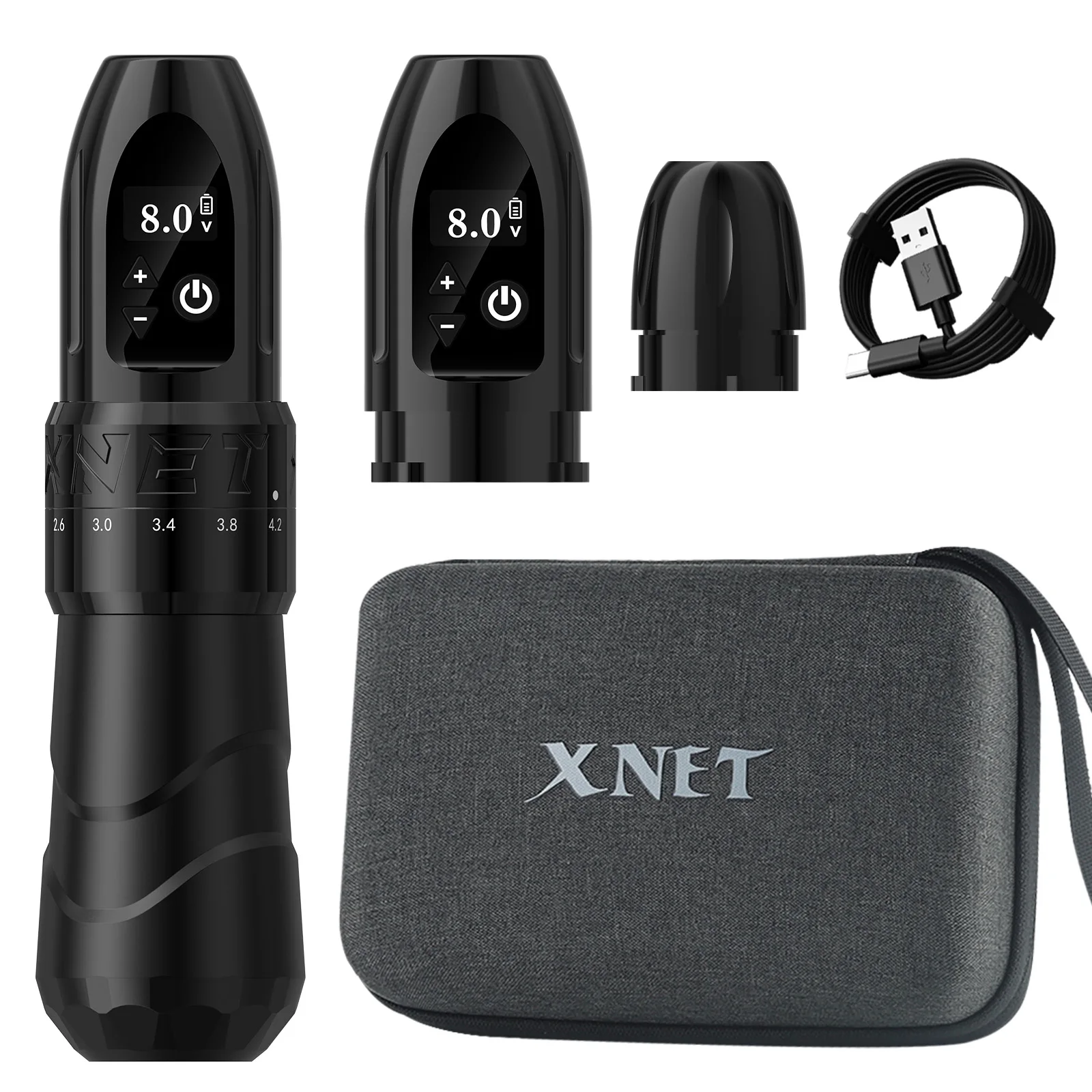 XNET F2 ワイヤレスタトゥーマシン 5-12V 2400mAh