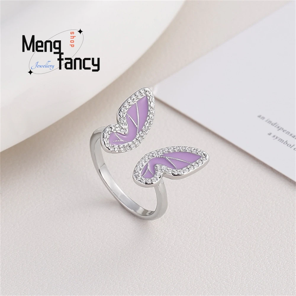 

A Noble Purple Butterfly Opening Ring With A Niche Design, Exuding A Sense Of Light Luxury And Sophistication Fashion Jewelry