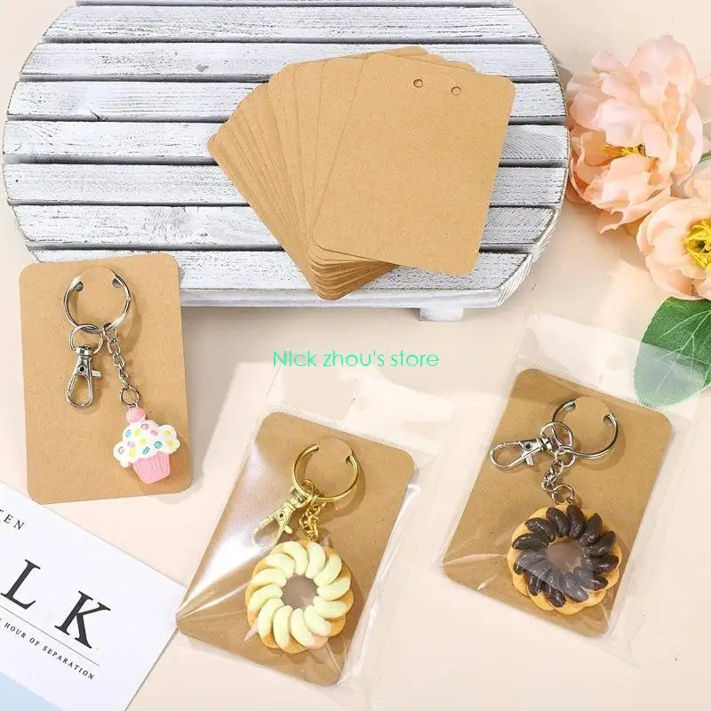 E15E القرط عرض بطاقات قلادة عرض الورق المقوى حاملات القرط العلامات لتعليق الأذن ترصيع 3 لون بطاقة العرض