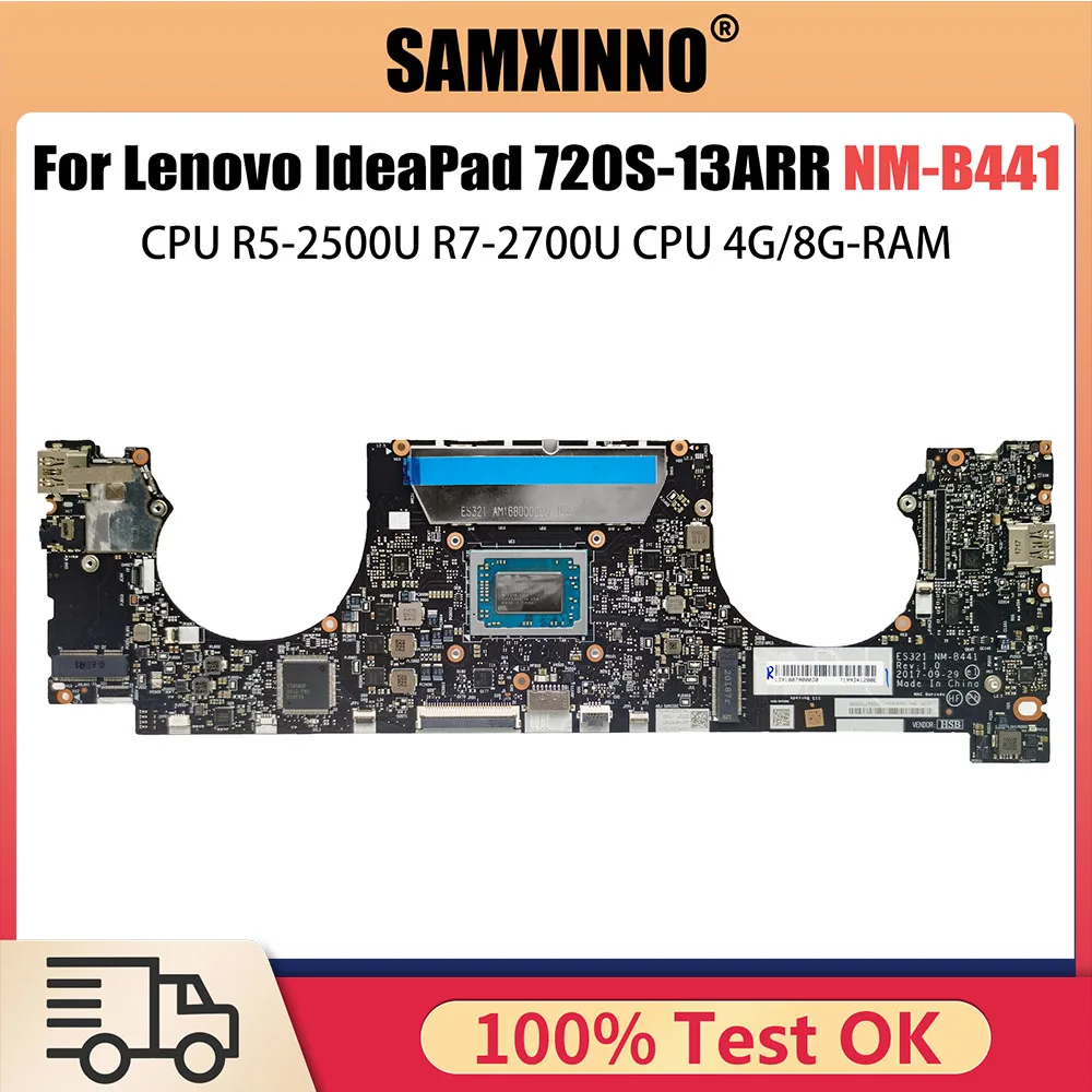 

NM-B441 Mainboard For Lenovo IdeaPad 720S-13ARR Laptop Motherboard R5-2500U R7-2700U CPU 4G 8G-RAM 5B20Q59464 5B20Q59378