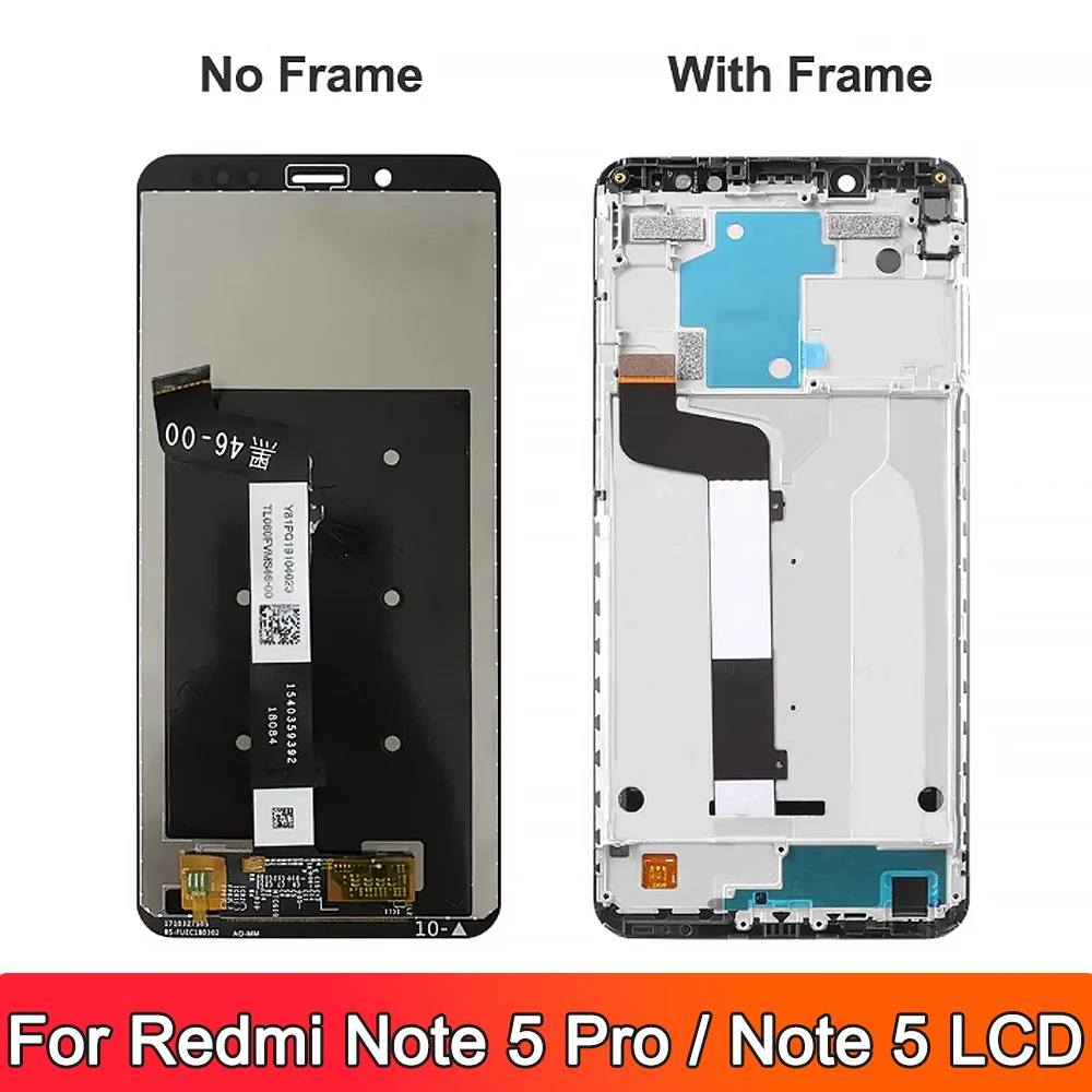 5.99\'\' AMOLED For Xiaomi Redmi Note 5 Lcd Display Digitizer Assembly With Frame For Redmi Note 5 Pro Display Repair Parts