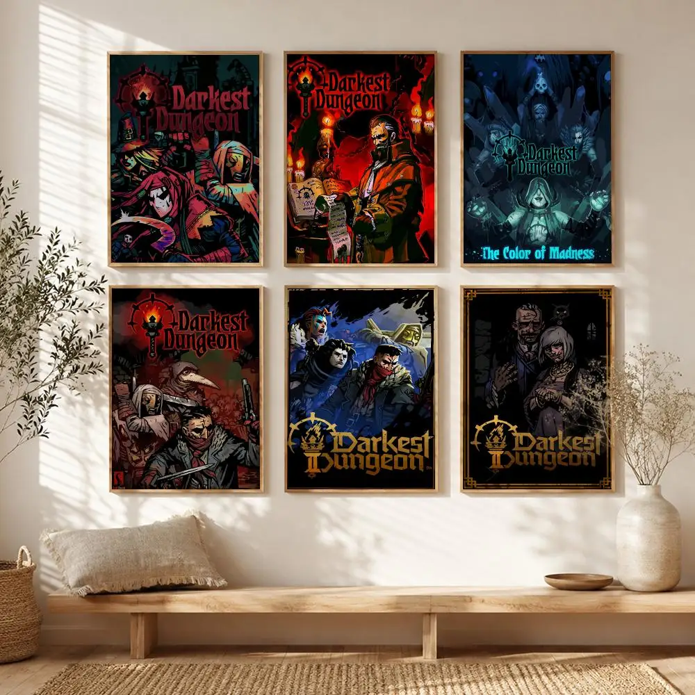 Roguelike Game D-darkest Dungeon Poster All-match HD Waterproof Self-Adhesive Wall Art Sticker For Home Bedroom