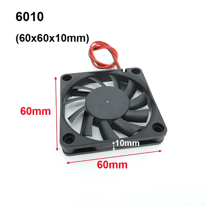 DC bürstenloser Lüfter xh2.54 2-Pin 5V 12V 24V Industrie-Kühlventilatoren Gleitlager 4/8cm 12cm 25/30/35/40/50*10mm 3D-Drucker-Kühler