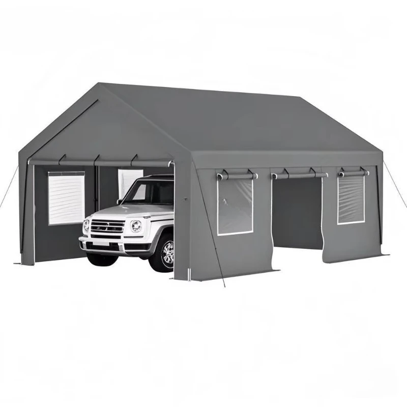 

Водонепроницаемый навес для автомобиля 13x20 футов, усиленный, с сетчатыми окнами и оцинкованным каркасом