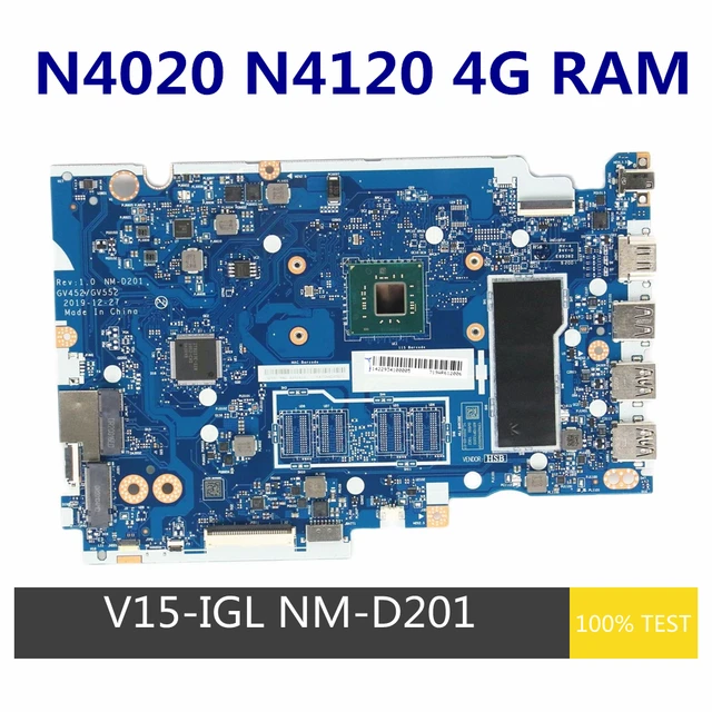 Refurbished For Lenovo V15 IGL Laptop Motherboard NM D201 N4020 N4120 CPU 4G RAM 5B20S44428 AliExpress
