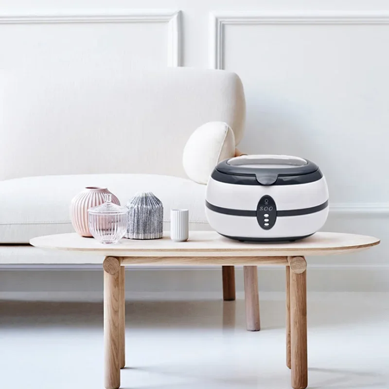 เครื่องทำความสะอาดอัลตราโซนิกขนาดเล็ก600มล. วัสดุสแตนเลสสำหรับเครื่องประดับในครัวเรือนแว่นตานาฬิกาฟันปลอมแว่นตาทำความสะอาด