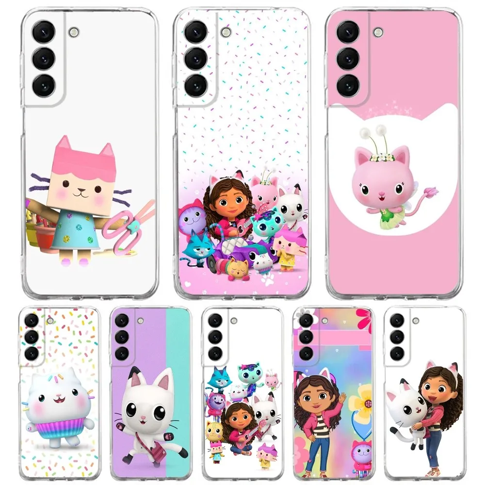 Cartoon G-Gabbys Dollhouse Phone Case Silicone For Samsung S30,S23,21,22,20 Ultra,S20 FE lite,S10,9,PIus Note20ultra Cover Clear