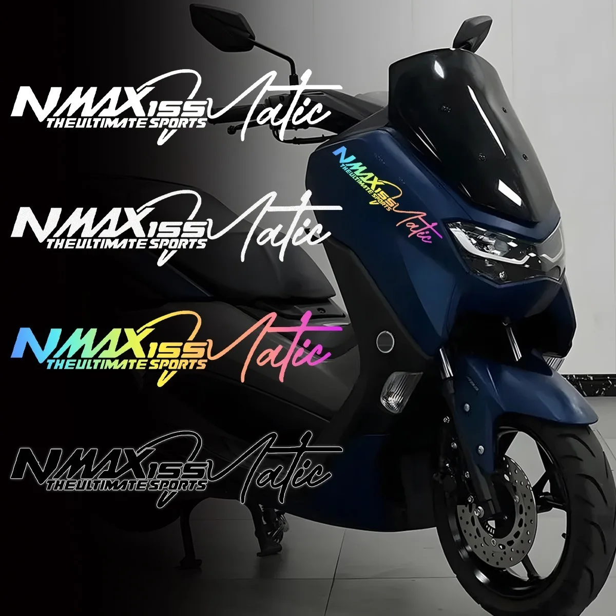 

For Yamaha NMAX155 Nmax 155 front Embossed Reflective Stickers Motor Bike Scooter Head Body Windshield Decal Accessories