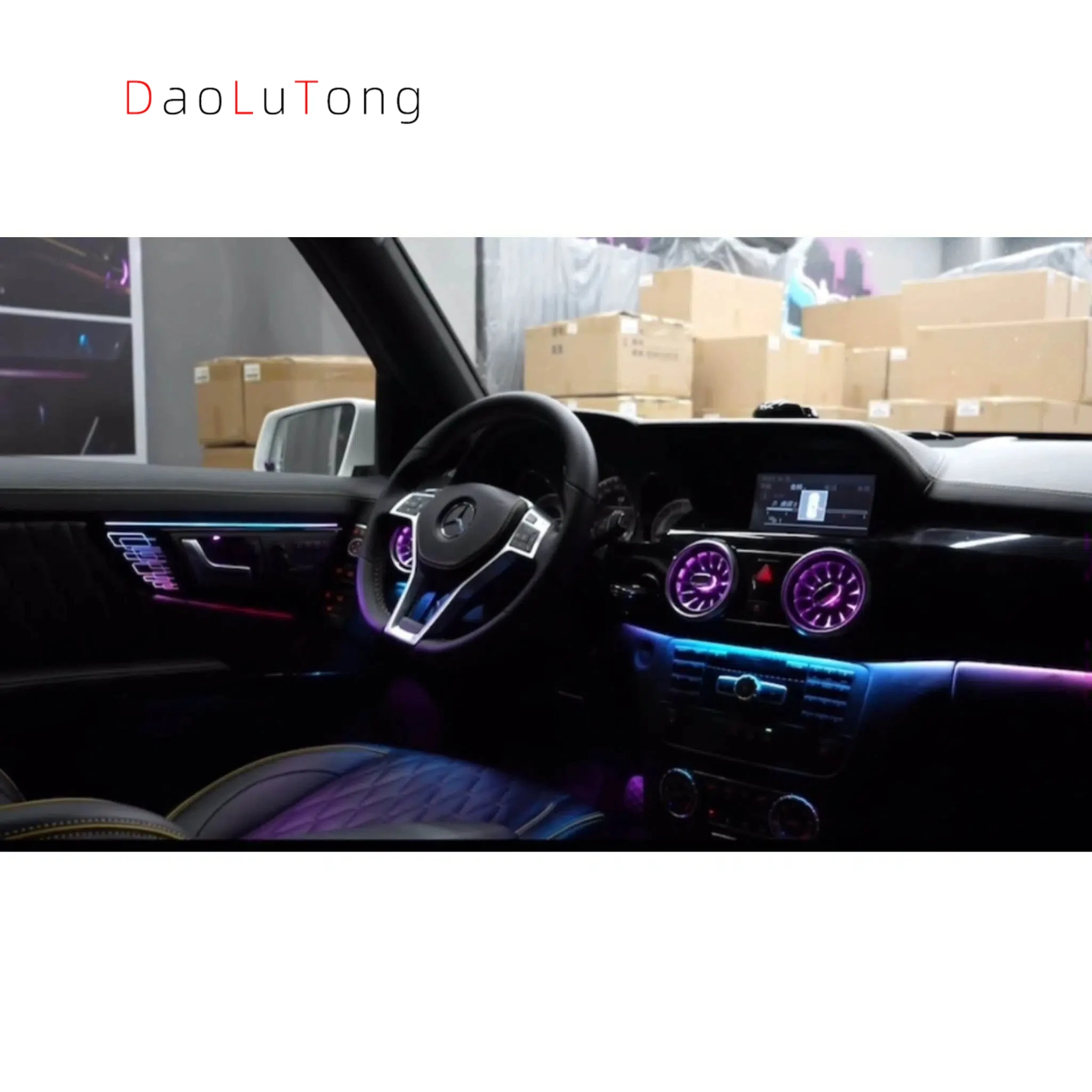 GLK X204 2012-2015 LED Ambient Lighting Kit Interior Music Air Vents Auto Interior Lighting Product