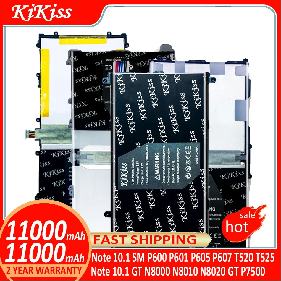 

Аккумулятор KiKiss для Samsung GALAXY Note 10,1 SM P600 P601 P605 P607 T520 T525 GT N8000 N8010 N8020 GT P7500