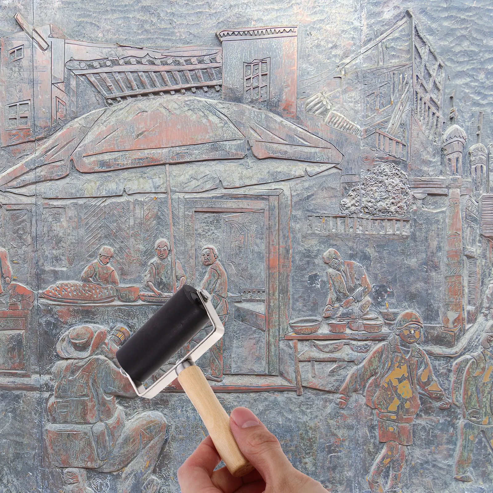 

3Pcs Rollers for Printmaking Plastic Glue Roller DIY Craft Printing Tool Fine Workmanship Easy to Use Art Supplies