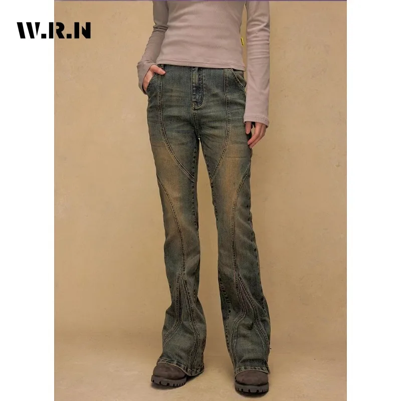 

Harajuku Vintage High Waist Loose Jeans Pants 2023 Autumn Winter Women's Y2K Wide Leg Baggy Retro Style Grunge Denim Trouser