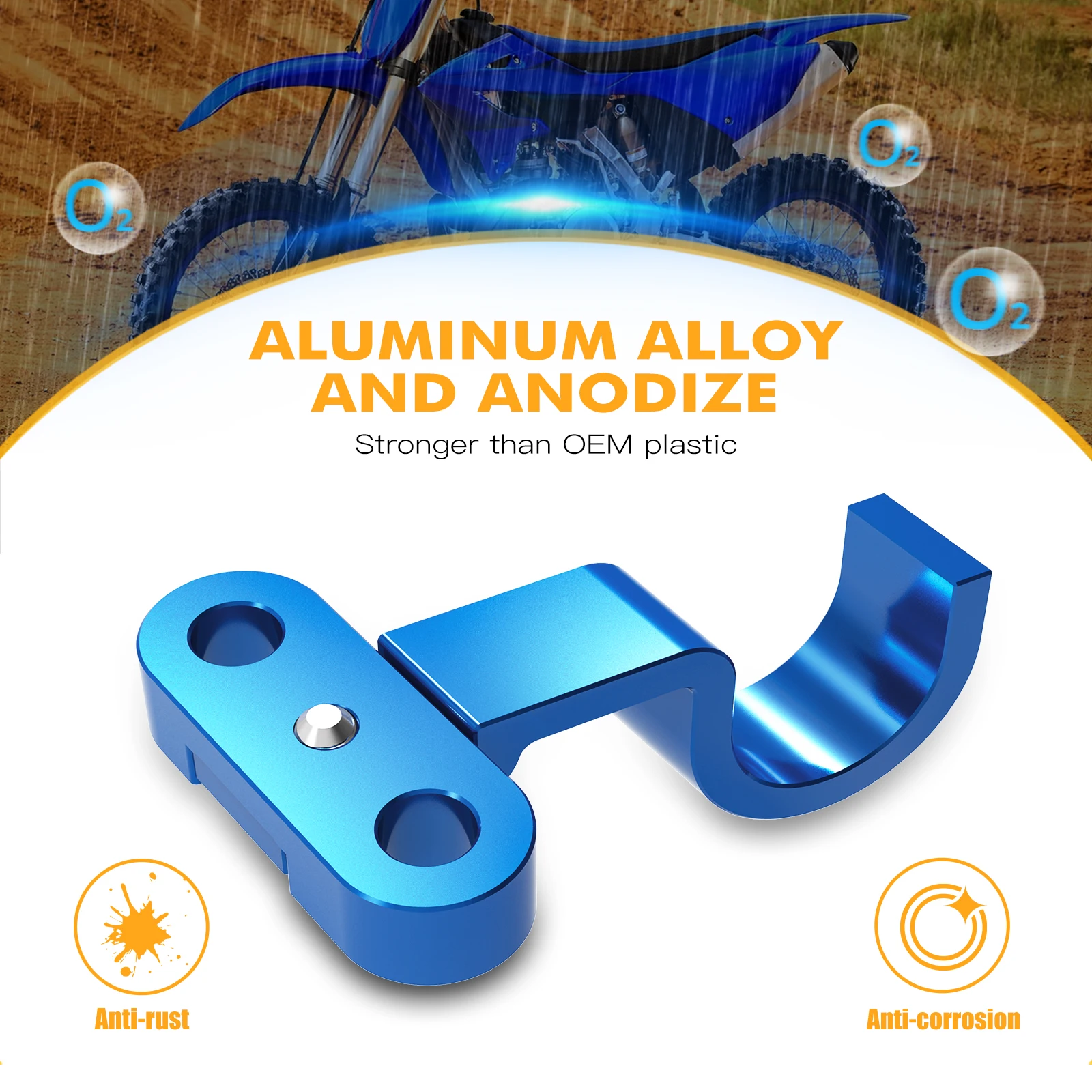 NICECNC pour YAMAHA YZ125 YZ250 YZ250F YZ450F WR250F WR450F 2006-2023 YZ125X YZ250X YZ250FX YZ450FX 2020-2023 serre-câble de frein