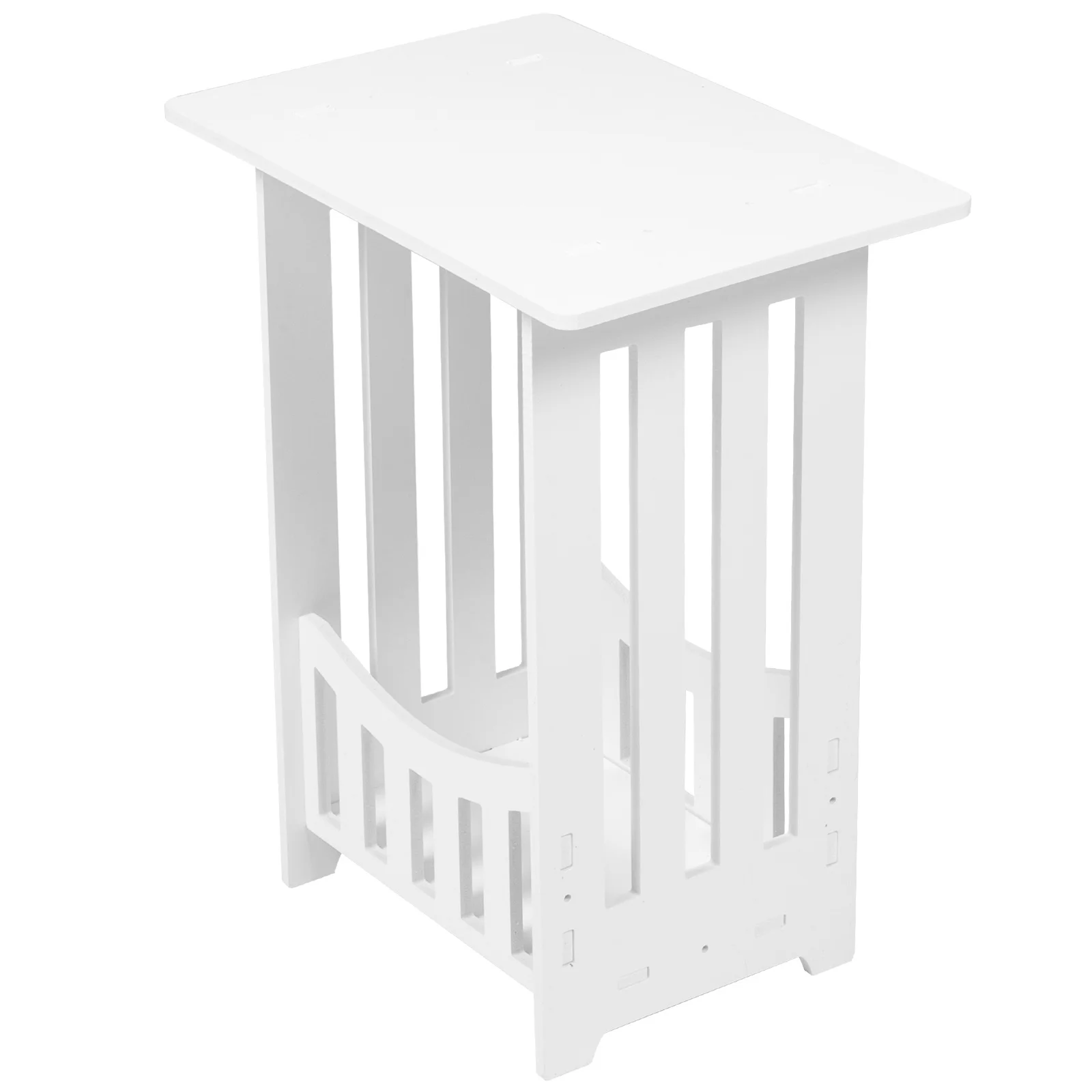 Side Table White Furniture Bedside Tables End Corner Pvc Wood Plastic Board