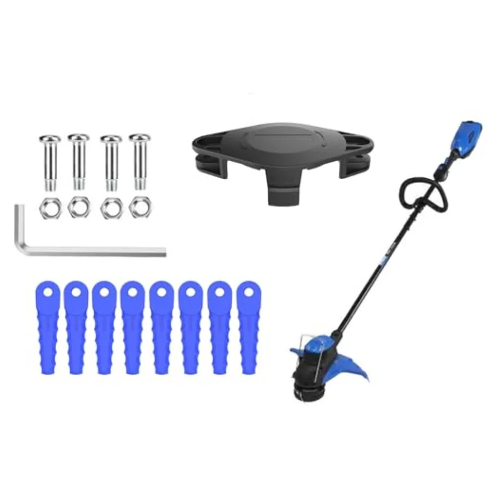 KST-120X Grass Trimmer Replacement Kit with 1 Tool Holder 8 Cutting Tools and 4 Mounting Screws for Cordless String Trimmers