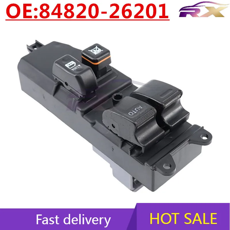 

OEM:84820-26201 Right Drive Power Window Master Control Switch For Toyota Hiace
