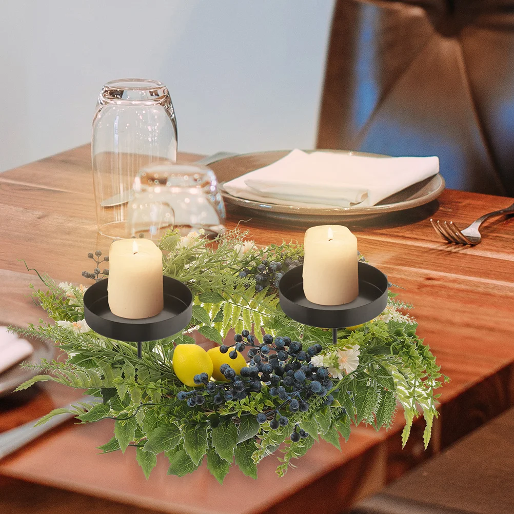 6 pcs French Style Iron Tray Elegant Pedestal Stand For Home Party Festival Decor Holders Room Dining Table Decor