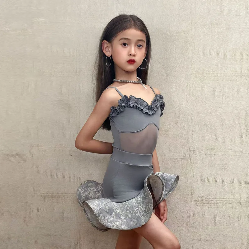 

Одежда для тренировок Advanced Sense для девочек, детская сетка, латинские танцы, новинка