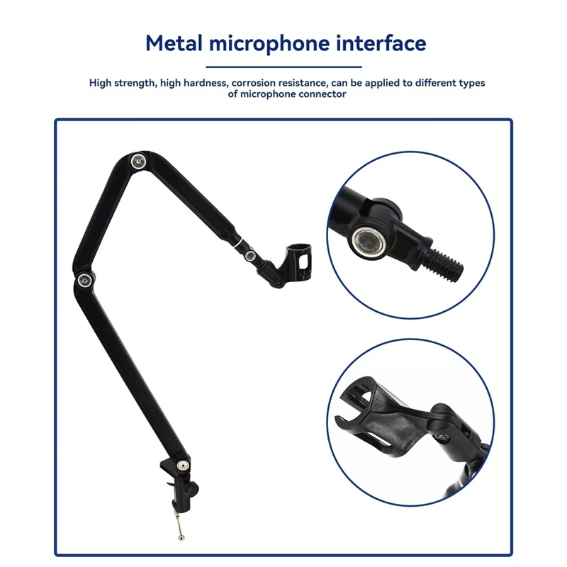 

High Quality-Microphone Stand Adjustable Suspension Boom Mic Stand For Wireless Condenser Mic Recording Studio Scissor Arm Stand