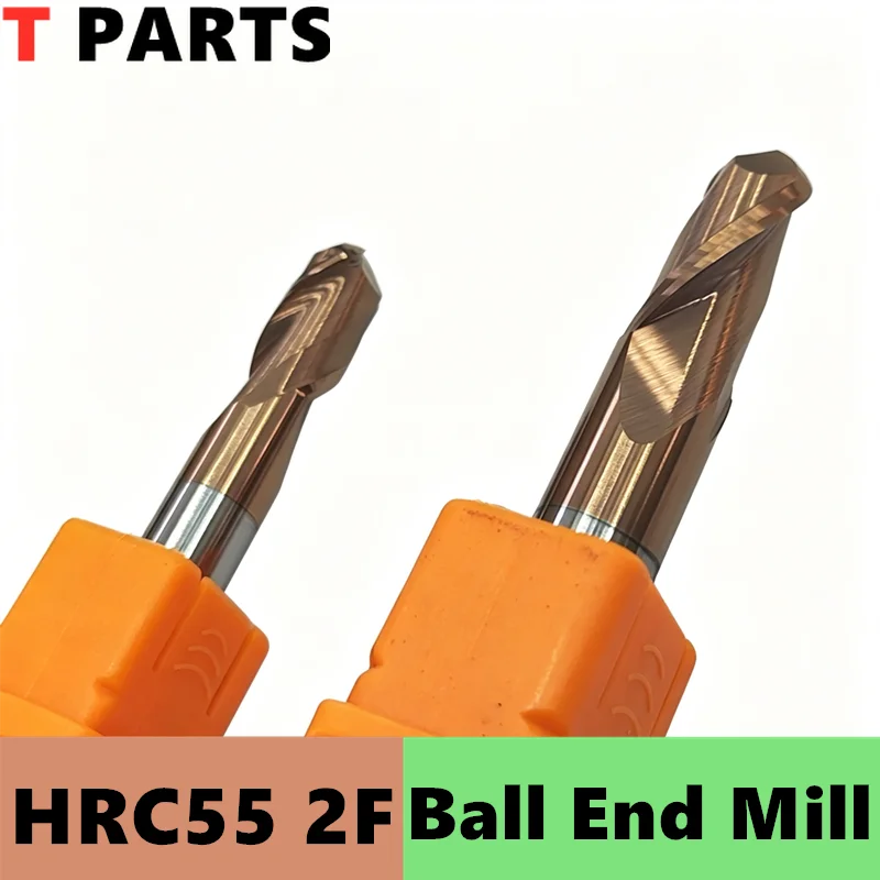 Ball Nose End Mill Tungsten Carbide Cutter CNC Maching HRC55 Router Bit Milling Tool 1.5 2.5 3 8 9 10 12 16 18MM 2 Flute