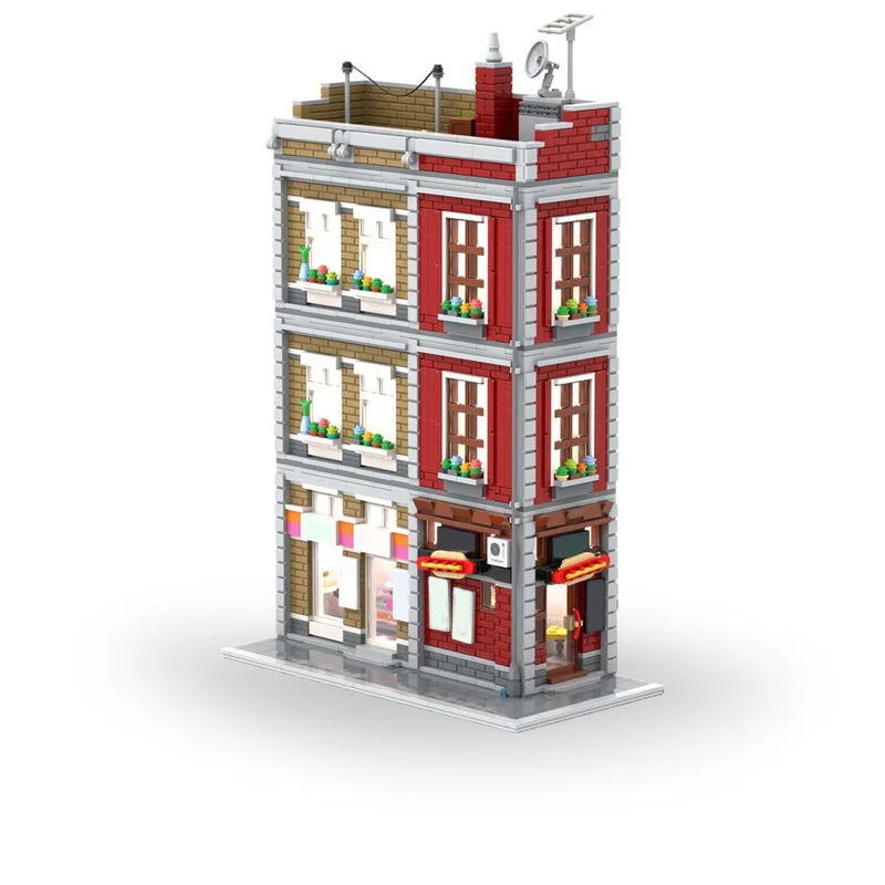 1888 قطعة MOC هوت الكلاب والكعك وحدات نموذج اللبنات تجميع DIY بها بنفسك التعليم الإبداعي الطوب هدايا عيد الميلاد لعبة أطفال