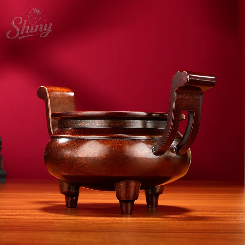 

Red Copper Antique Official Incense Burner Home Office Desktop Incense Burner Crafts Ornaments Gift