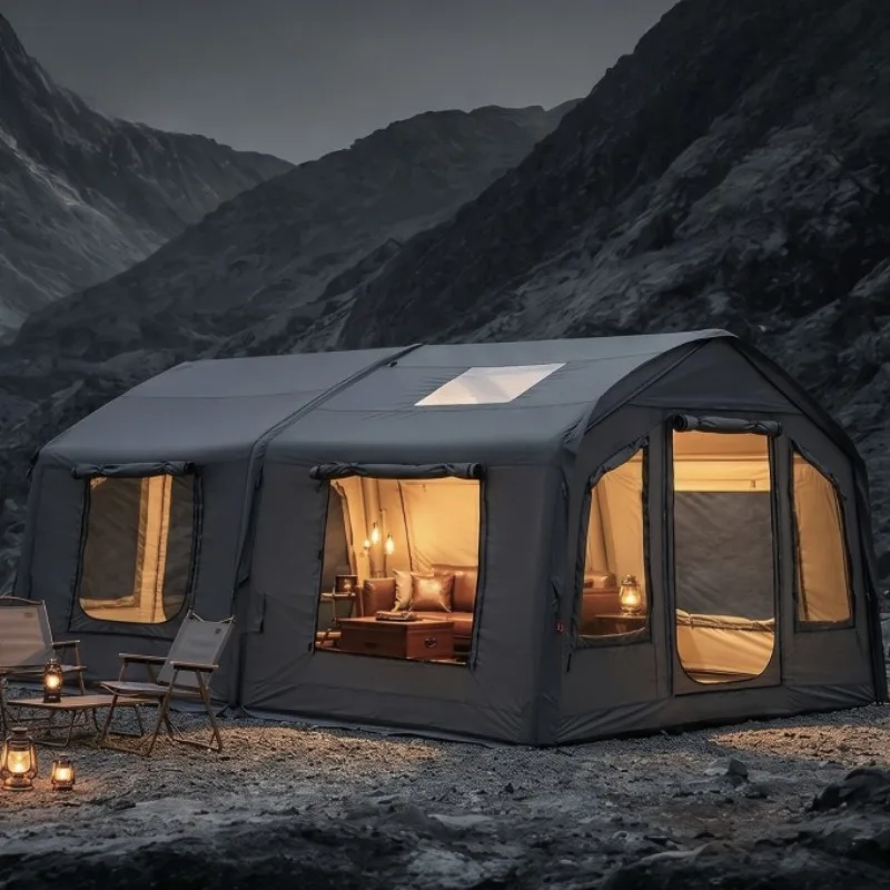 Extended inflatable tent, outdoor camping, home camping tent tools