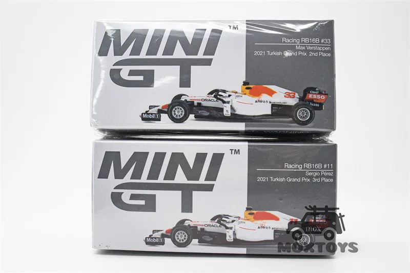 MINI GT 1:64 2021 F1 RB Racing RB16B Turkish GP White #33 Max / #11 S.Perez Model Car